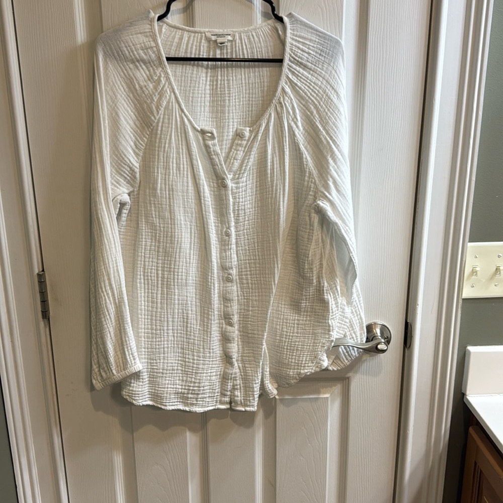 White Linen Button Down